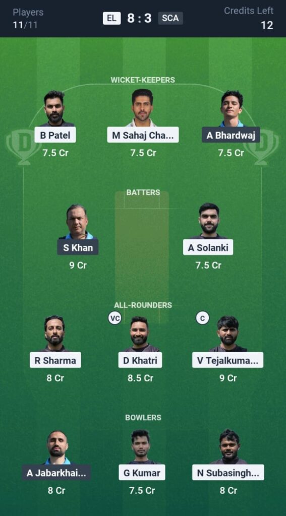 EL vs SCS Dream11
