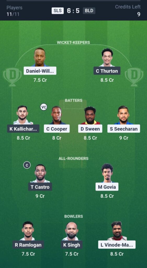 SLS vs BLD Dream11