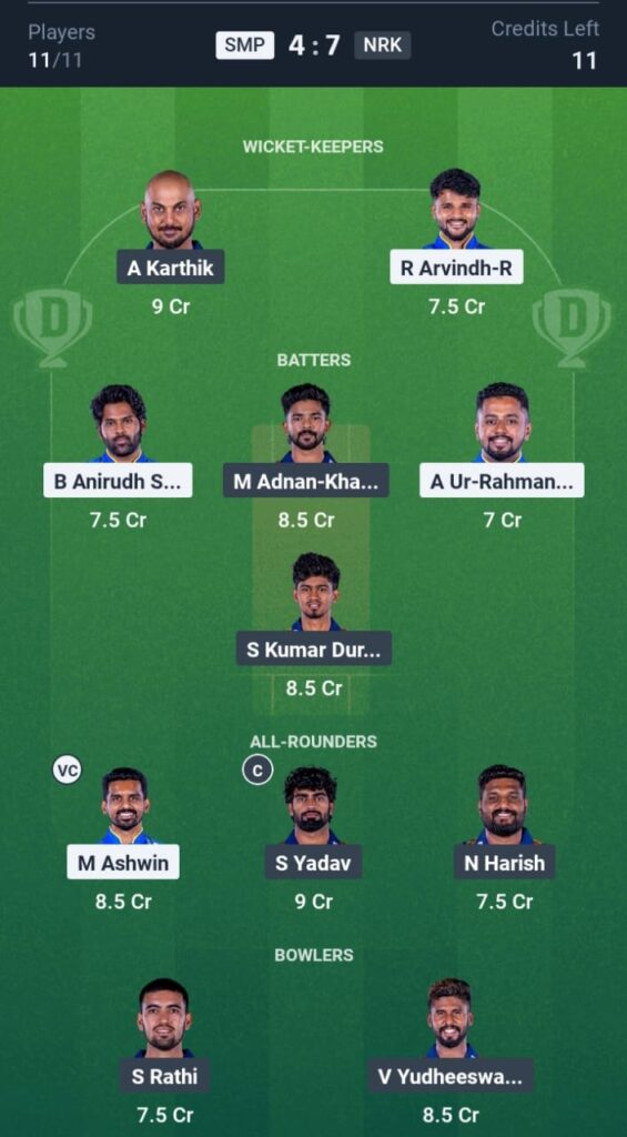 SMP vs NRK Dream11