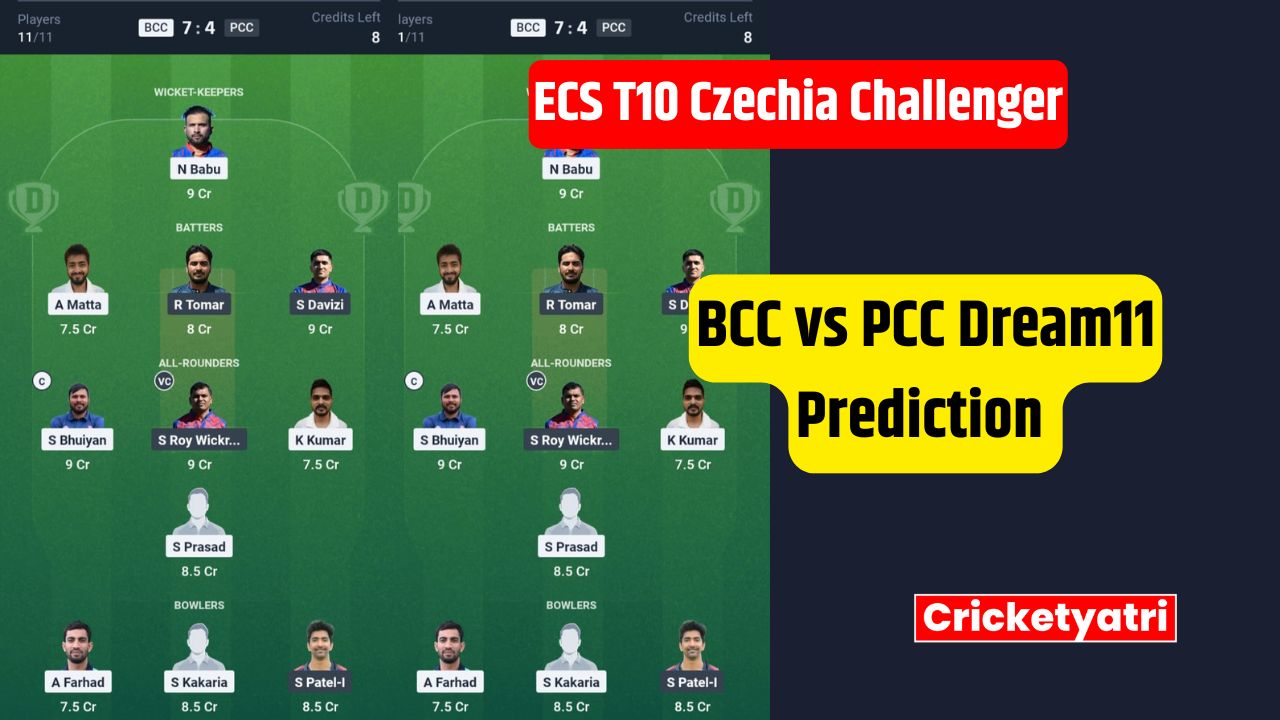 BCC vs PCC Dream11