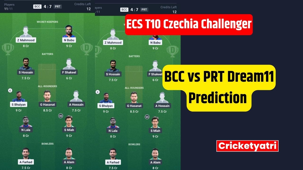 BCC vs PRT Dream11