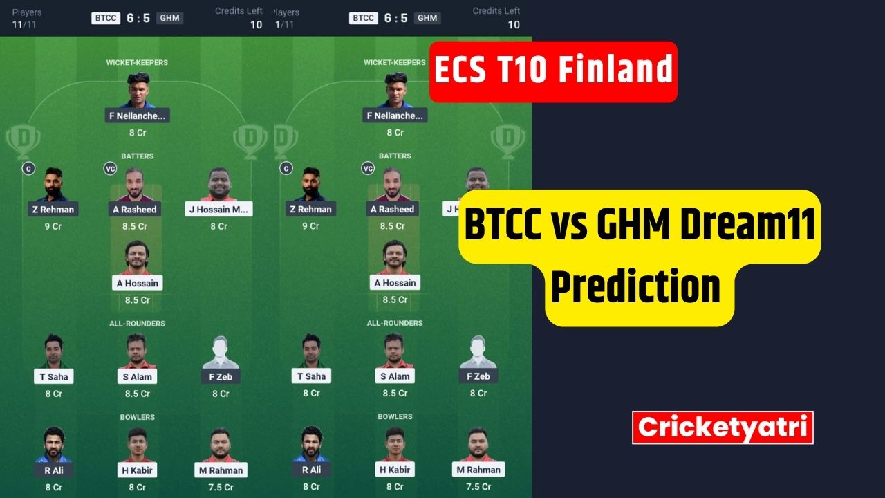 BTCC vs GHM Dream11