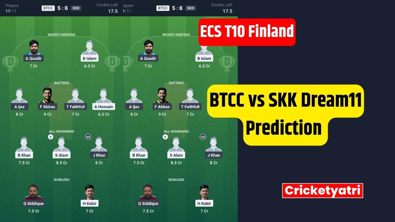 BTCC vs SKK Dream11