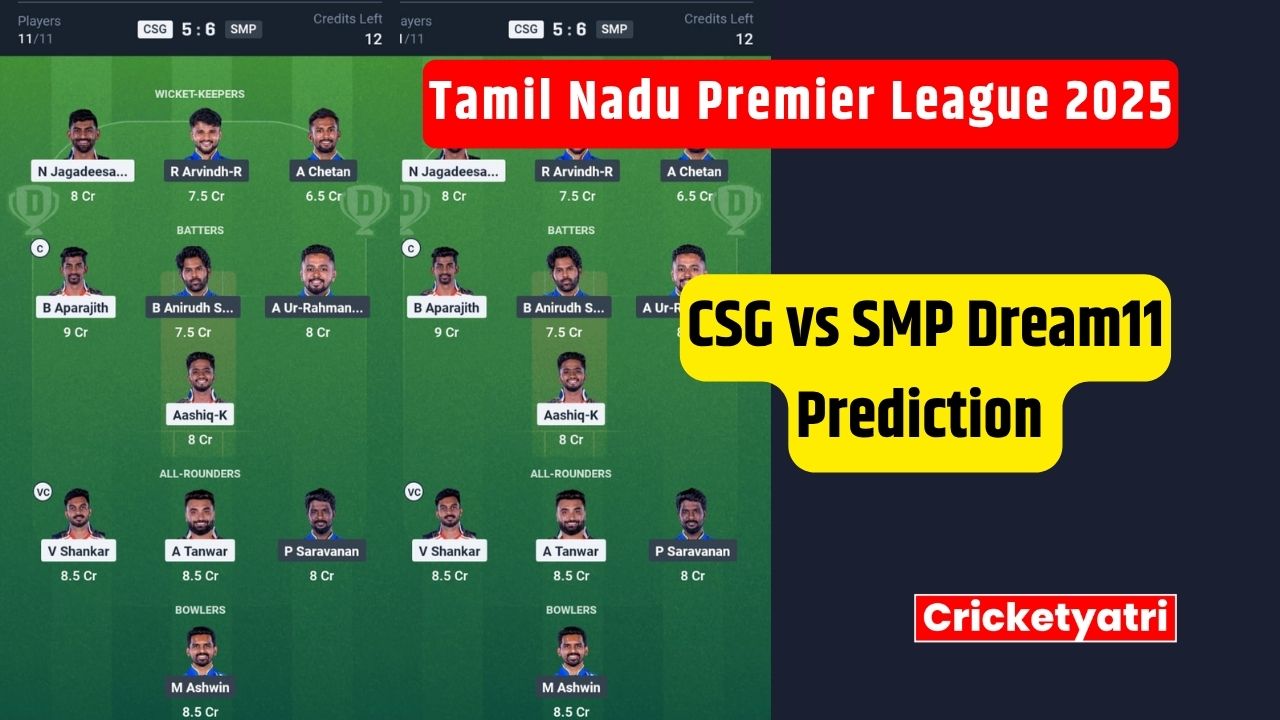 CSG vs SMP Dream11