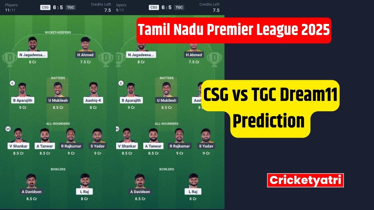 CSG vs TGC Dream11