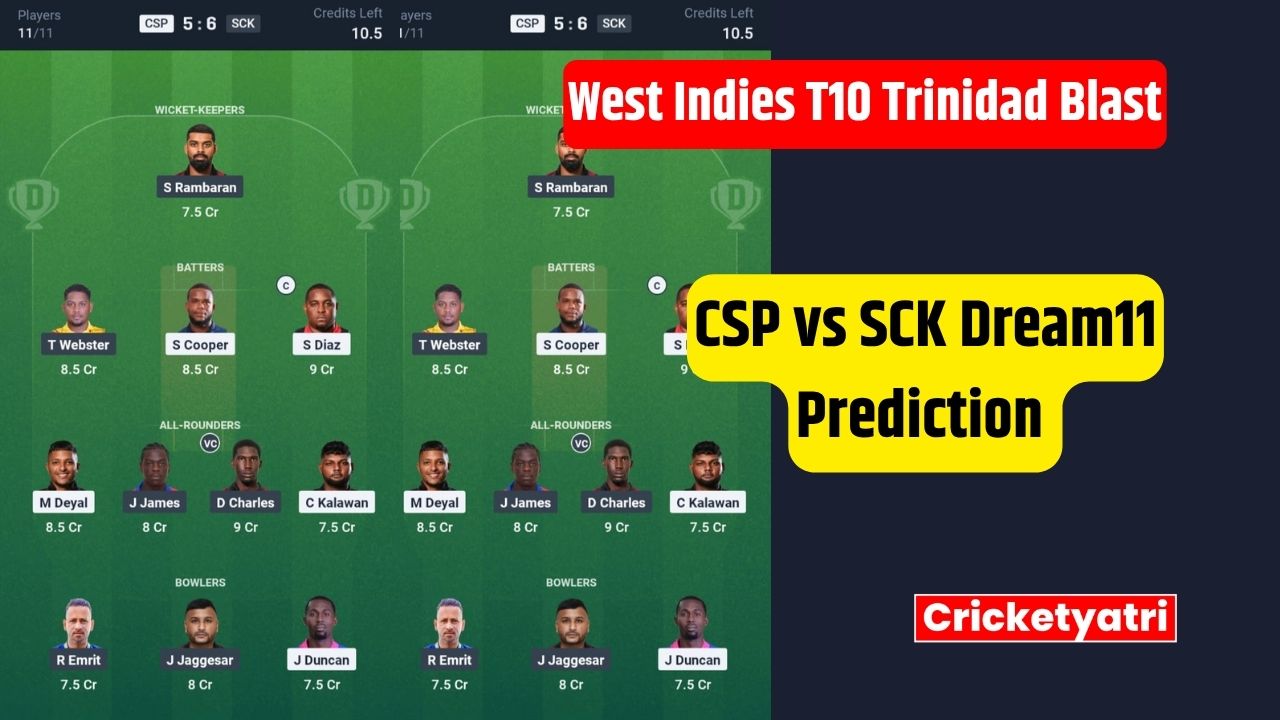 CSP vs SCK Dream11