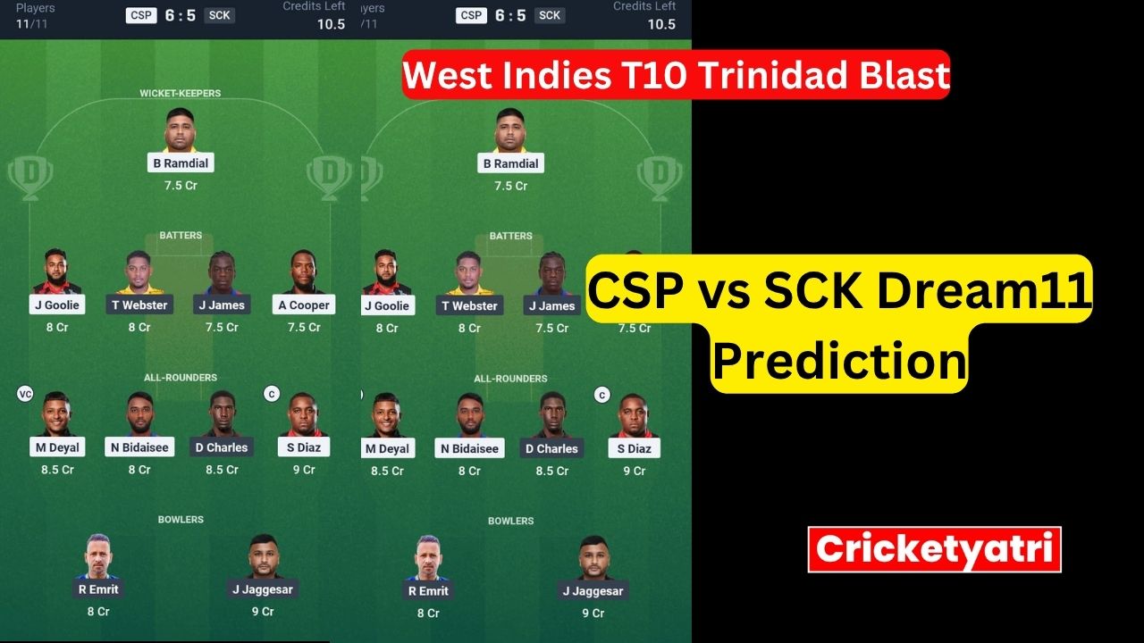 CSP vs SCK Dream11
