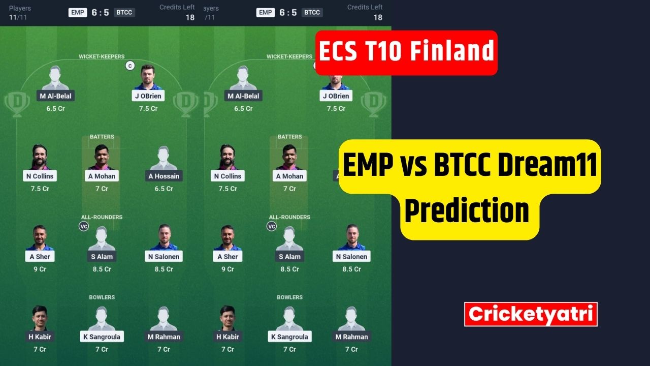 EMP vs BTCC Dream11