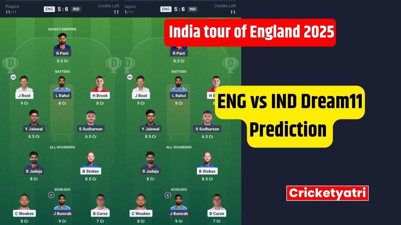 ENG vs IND Dream11