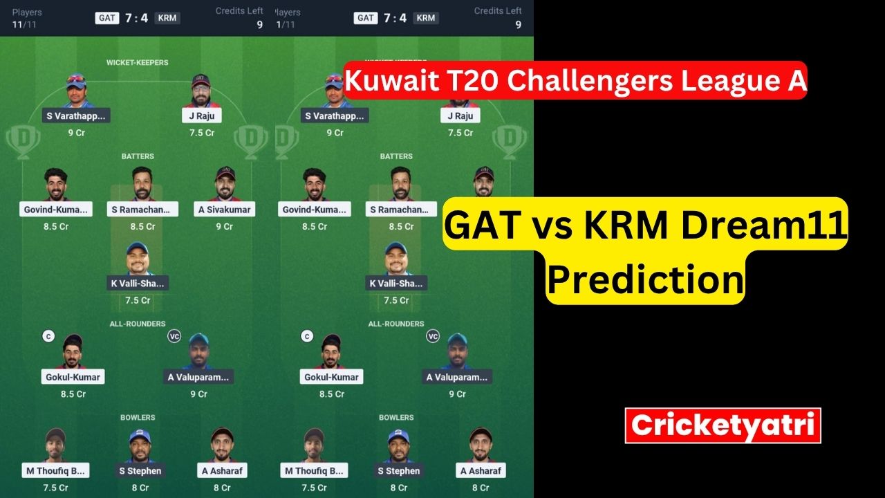 GAT vs KRM Dream11