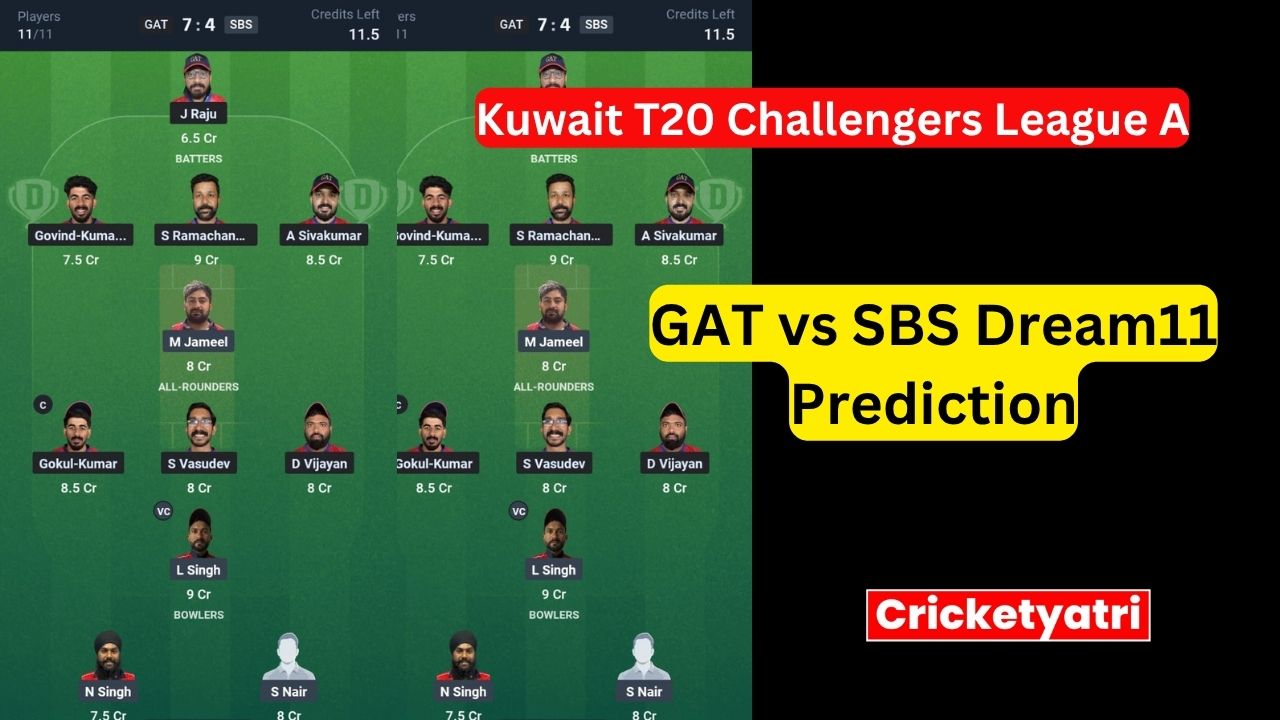 GAT vs SBS Dream11