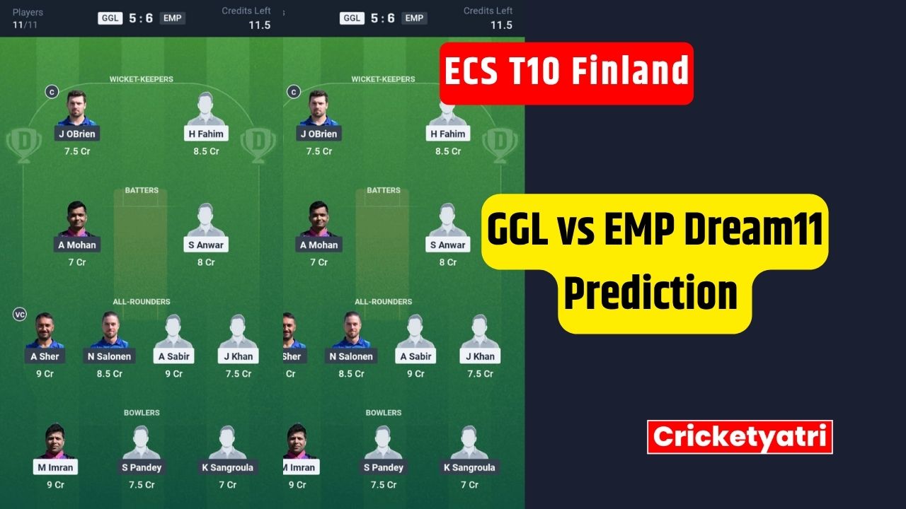 GGL vs EMP Dream11