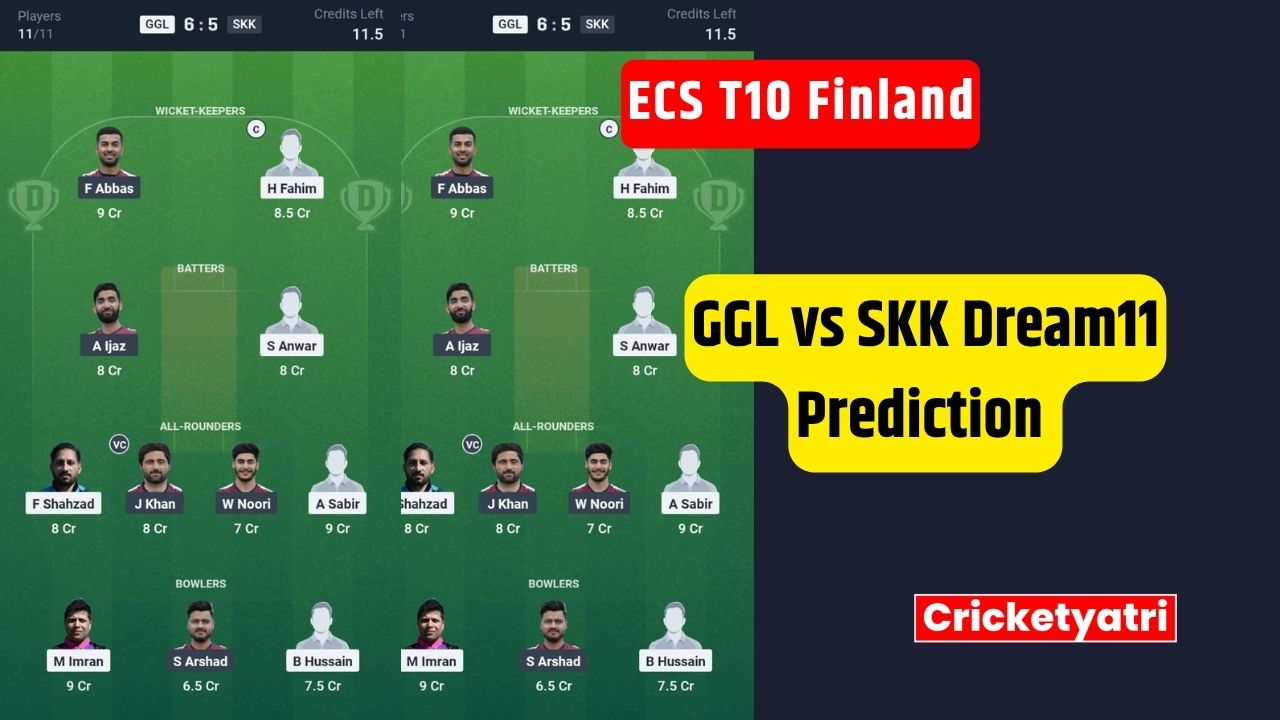 GGL vs SKK Dream11