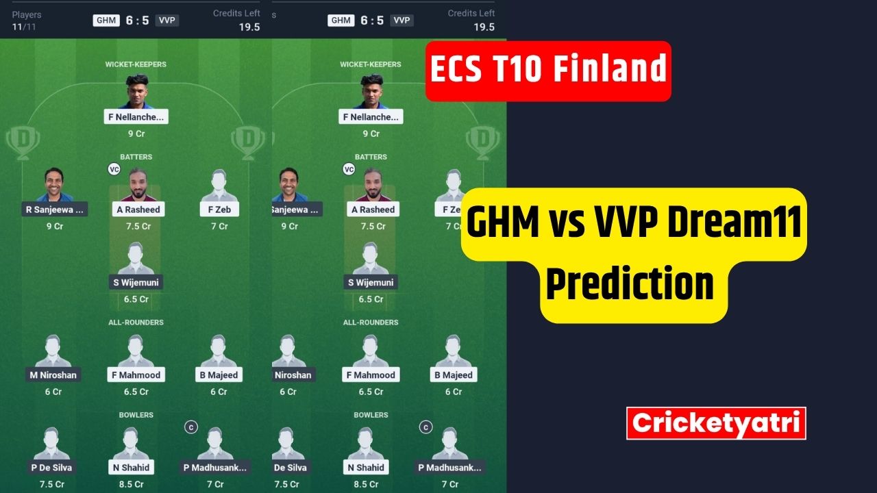 GHM vs VVP Dream11
