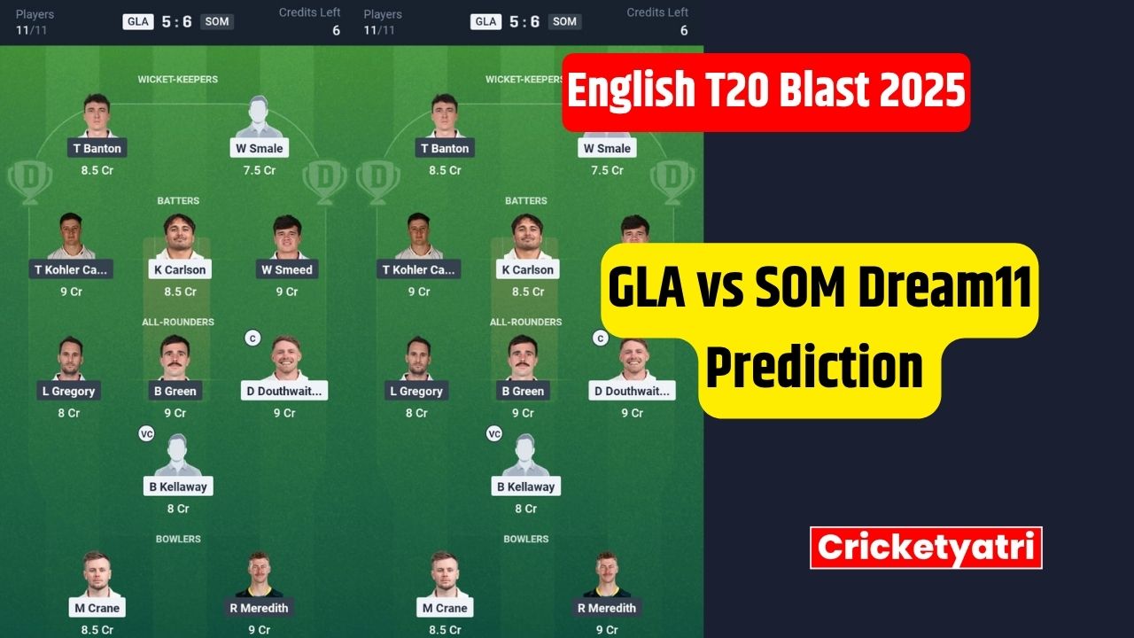 GLA vs SOM Dream11