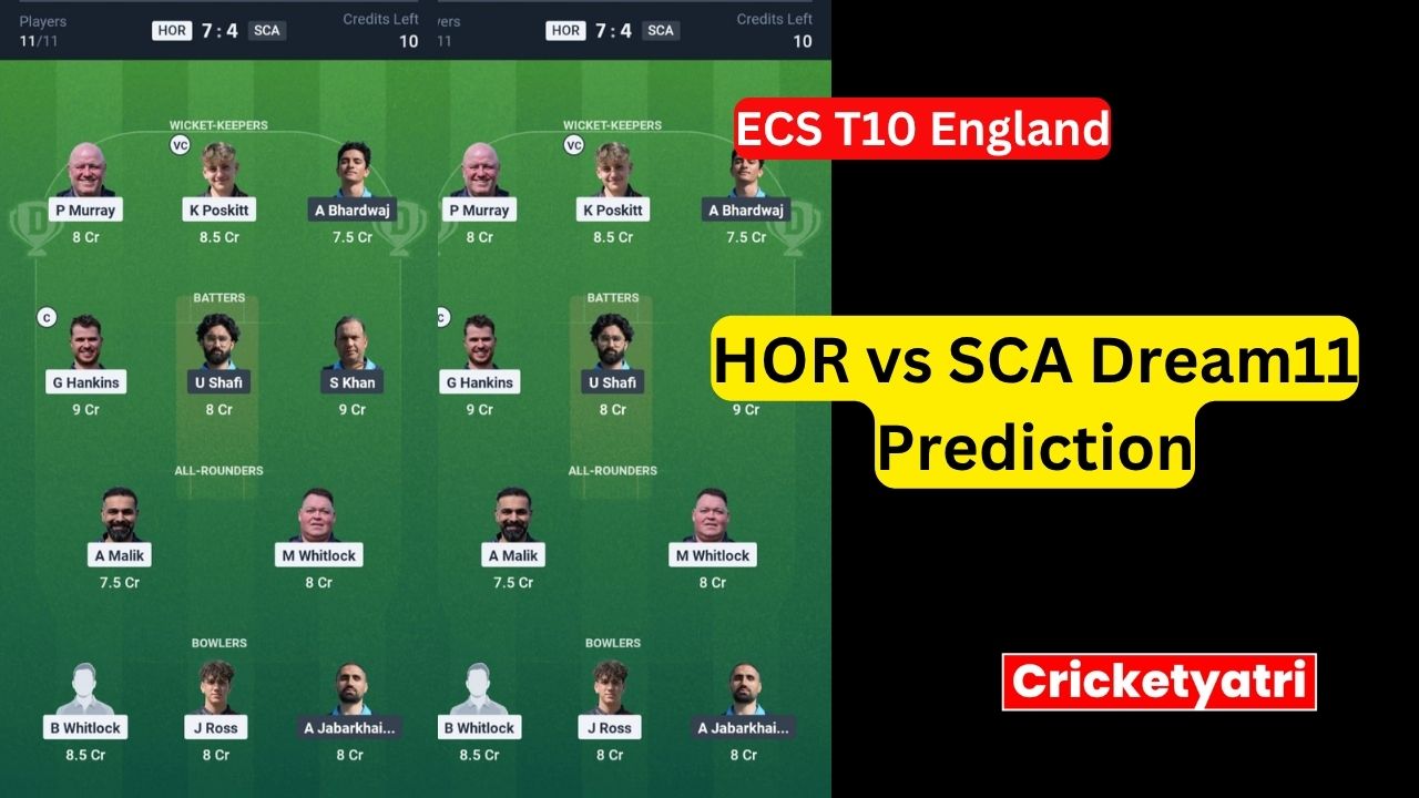 HOR vs SCA Dream11