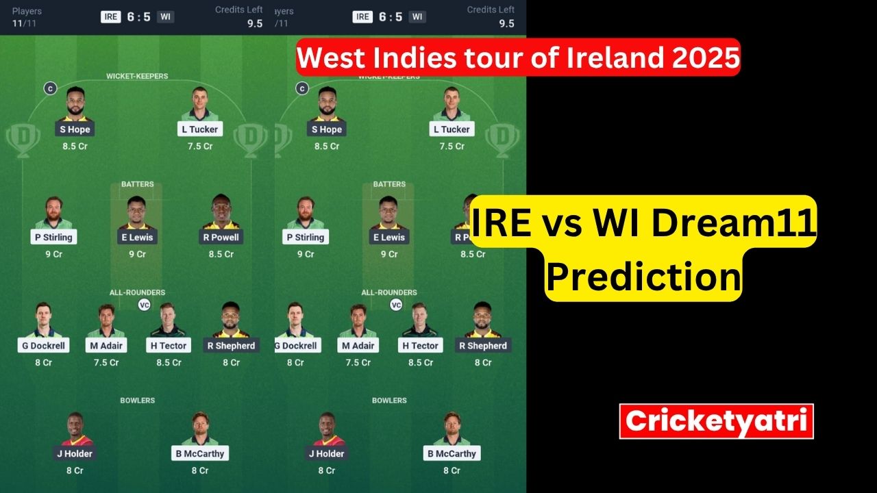 IRE vs WI Dream11