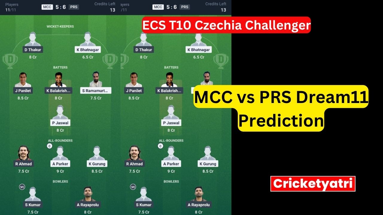 MCC vs PRS Dream11