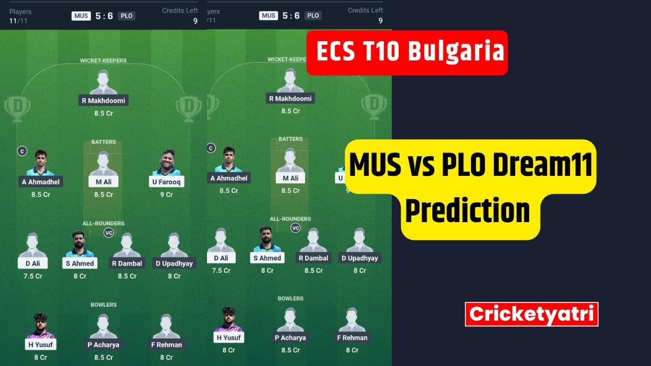 MUS vs PLO Dream11