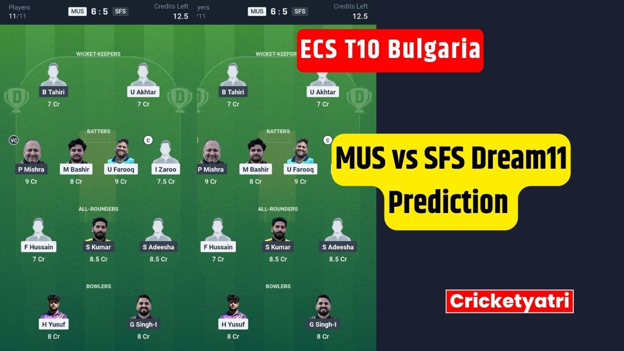 MUS vs SFS Dream11