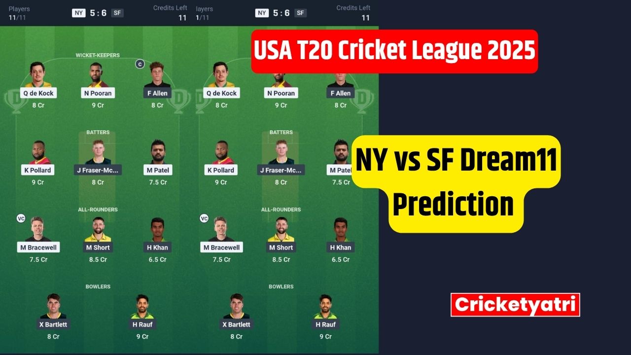 NY vs SF Dream11