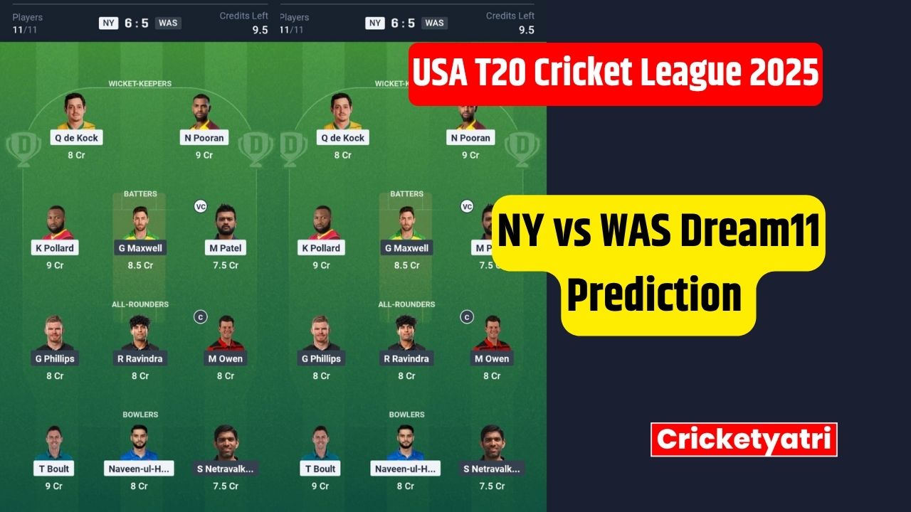 NY vs WAS Dream11