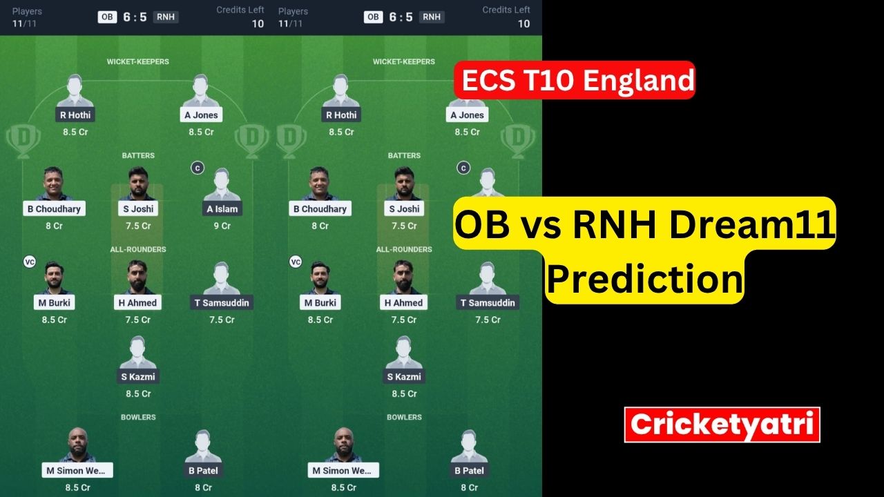 OB vs RNH Dream11