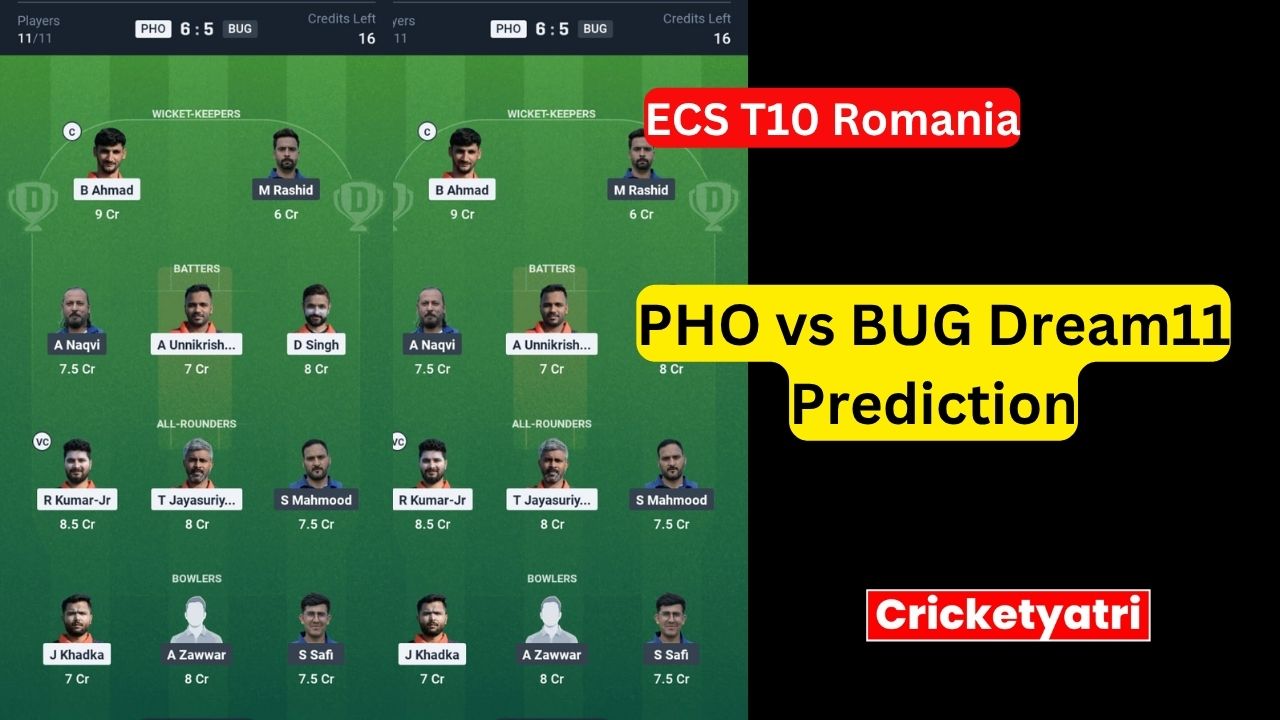 PHO vs BUG Dream11