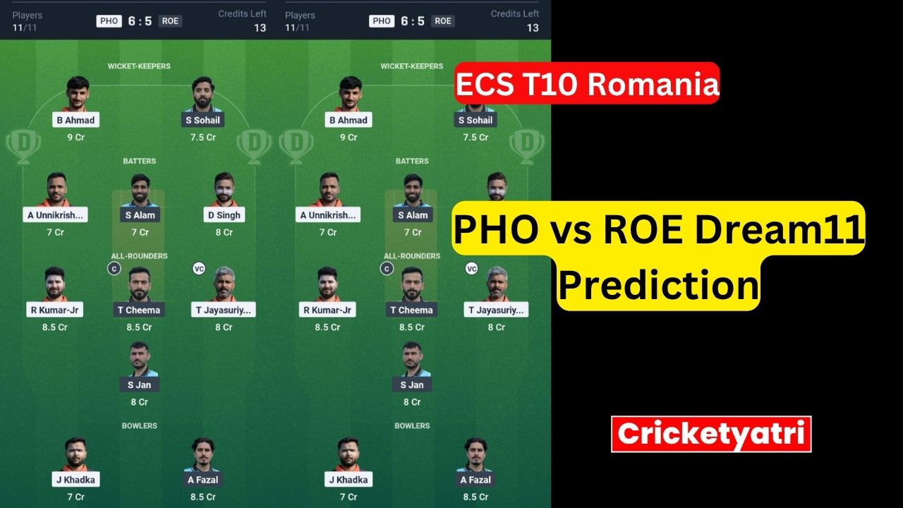 PHO vs ROE Dream11