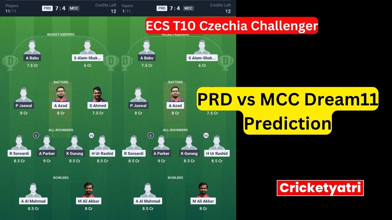 PRD vs MCC Dream11