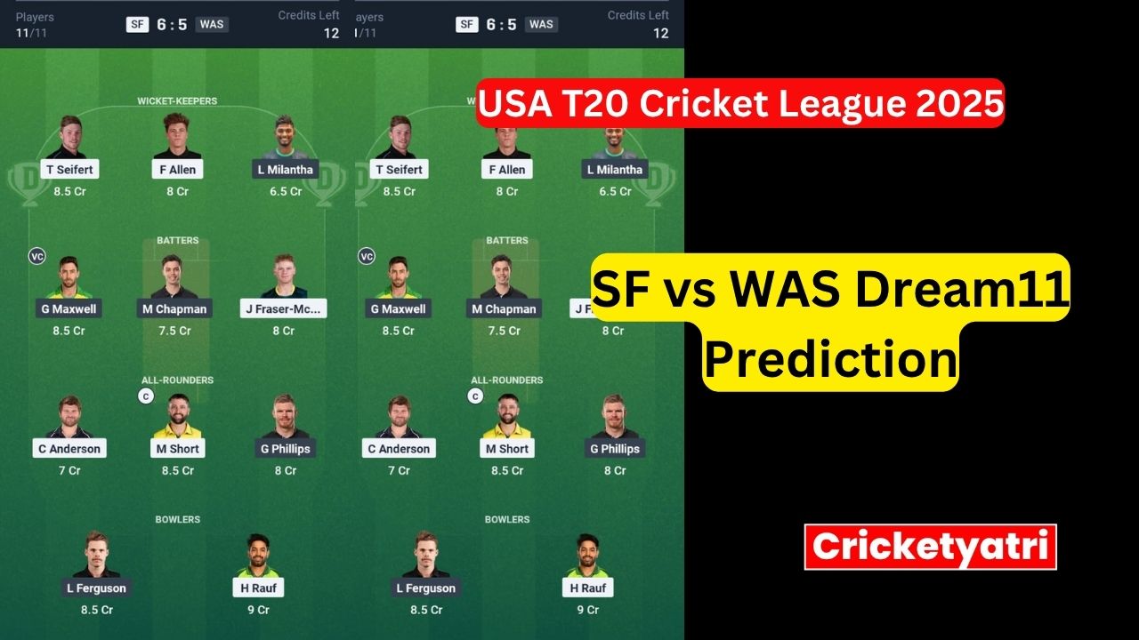 SF vs WAS Dream11