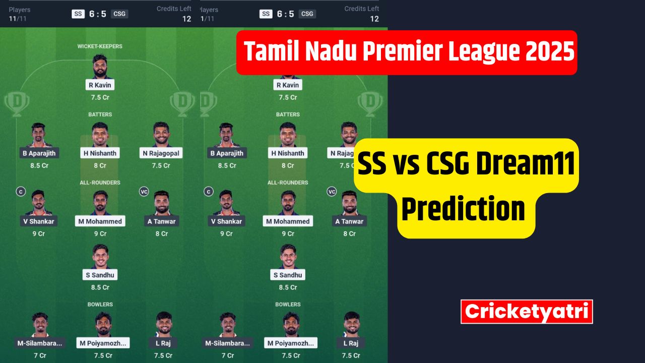 SS vs CSG Dream11