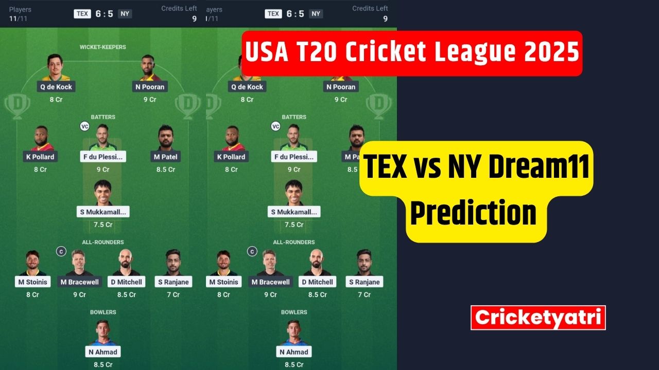TEX vs NY Dream11