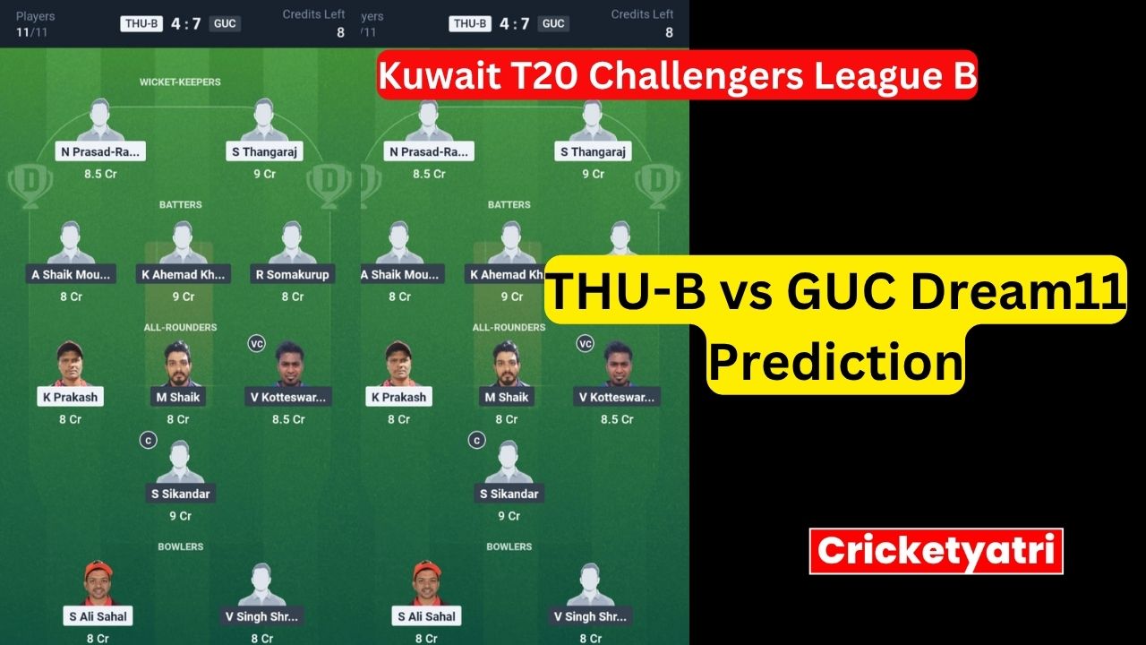 THU-B vs GUC Dream11