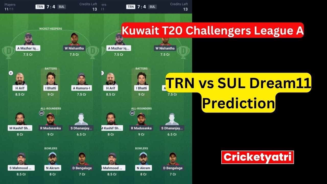 TRN vs SUL Dream11