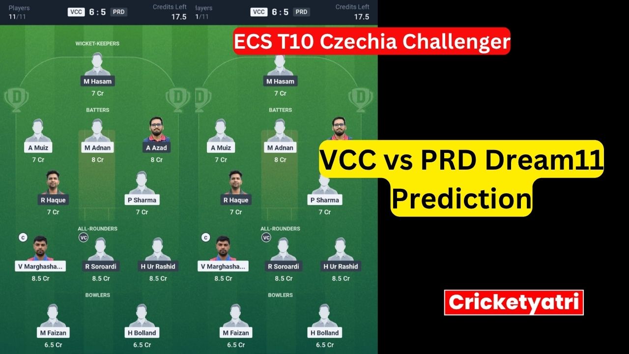 VCC vs PRD Dream11