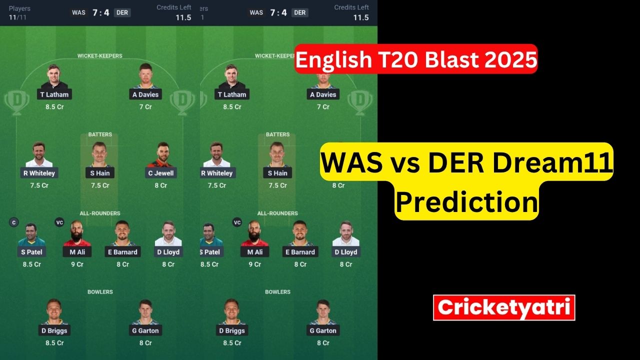 WAS vs DER Dream11