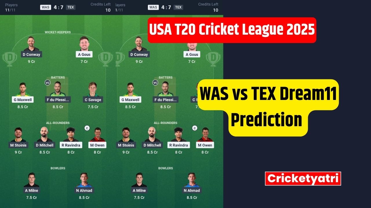WAS vs TEX Dream11