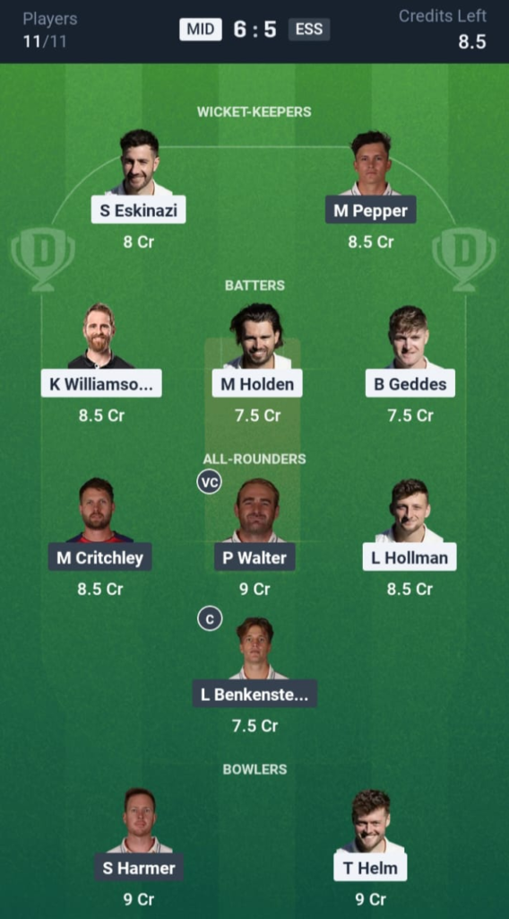 MID vs ESS Dream11