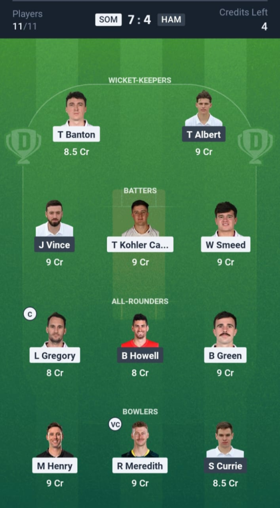 SOM vs HAM Dream11