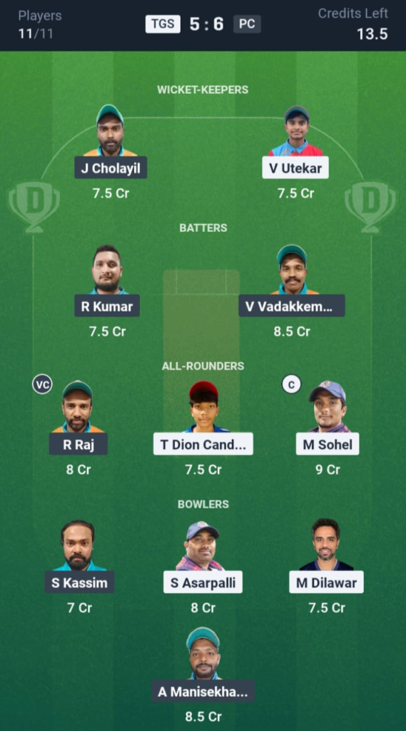 TGS vs PC Dream11