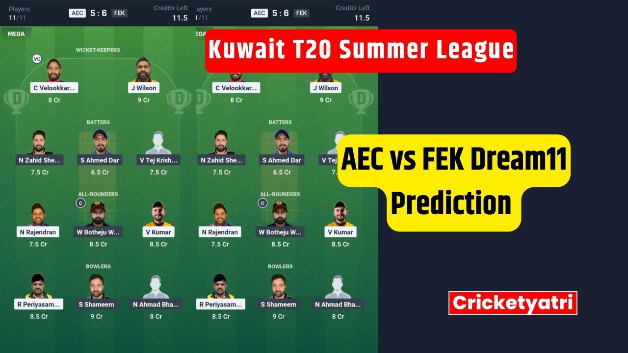 AEC vs FEK Dream11