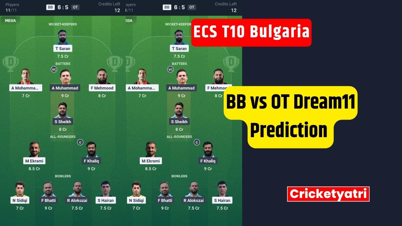 BB vs OT Dream11