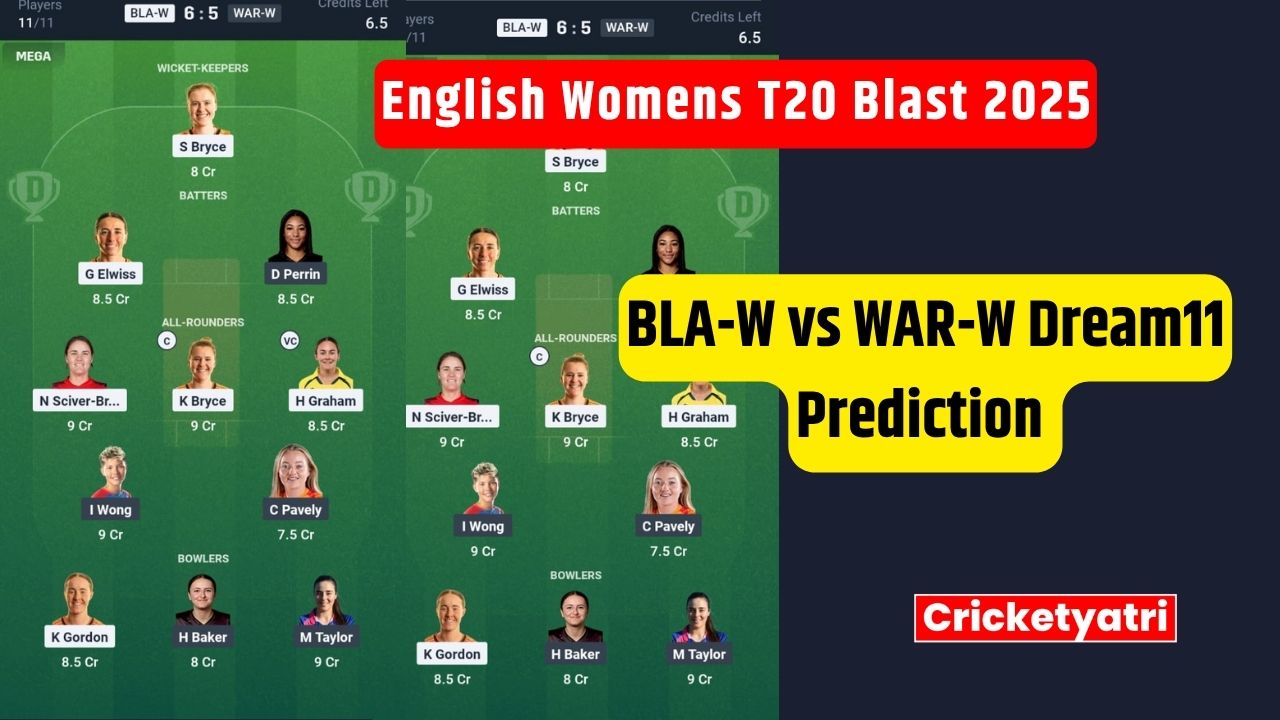 BLA-W vs WAR-W Dream11