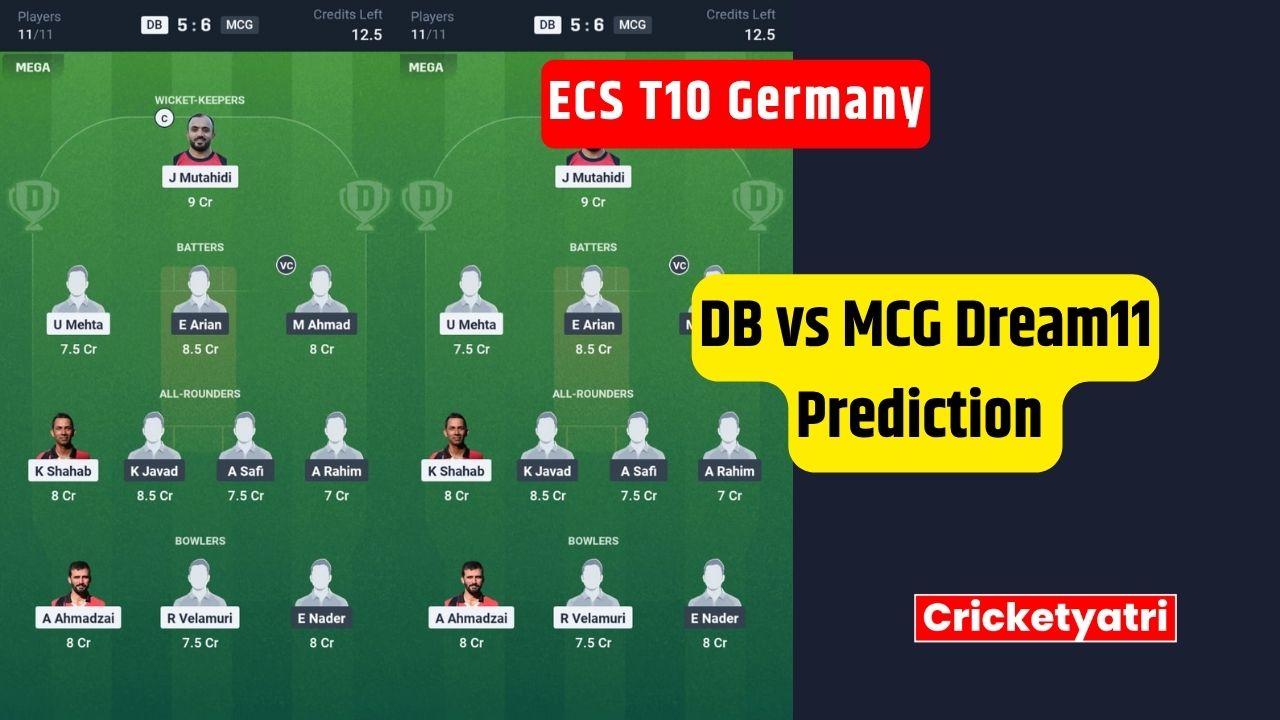 DB vs MCG Dream11