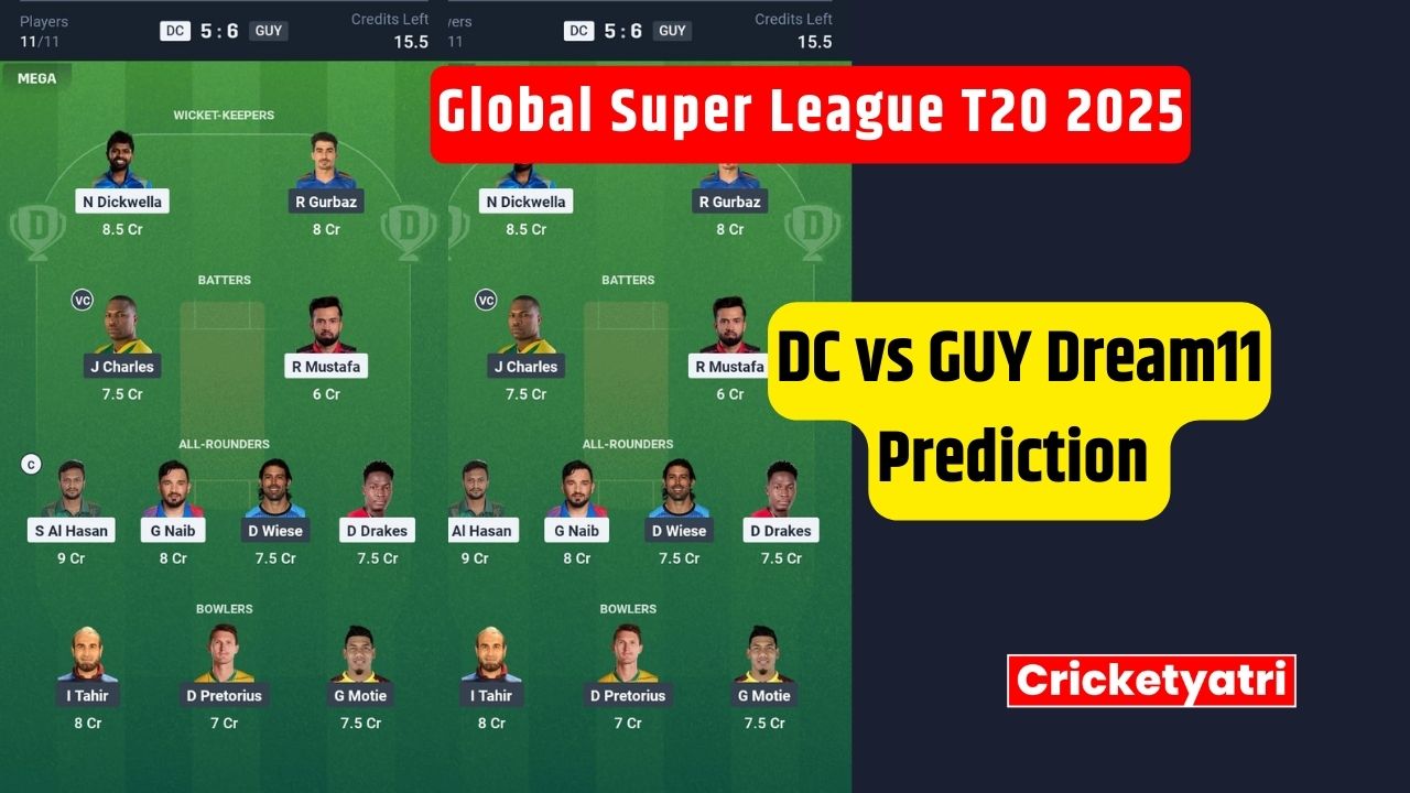 DC vs GUY Dream11