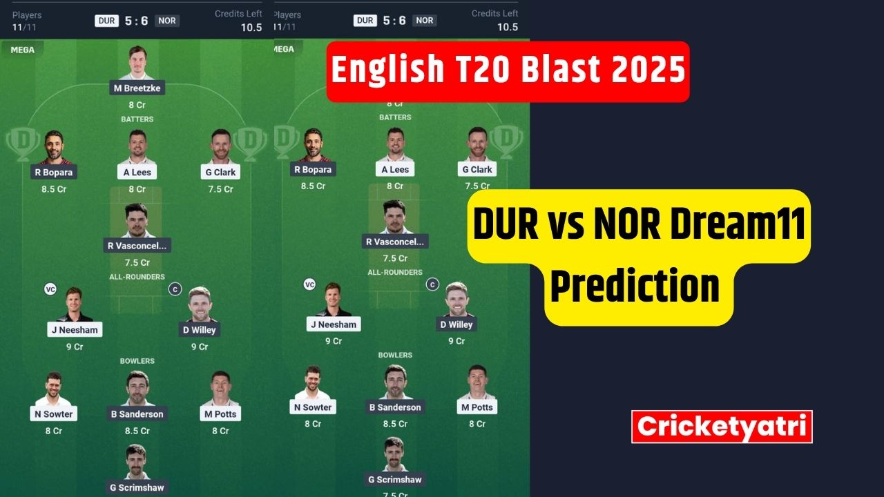 DUR vs NOR Dream11