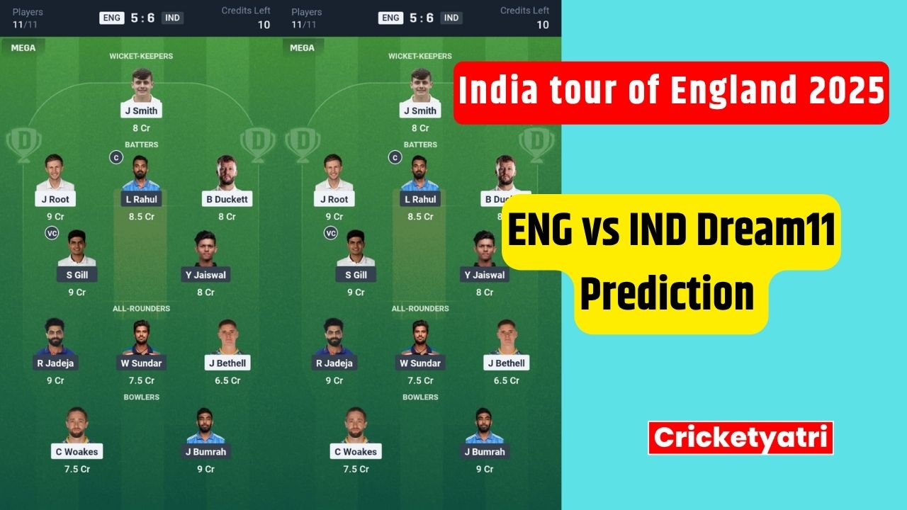 ENG vs IND Dream11