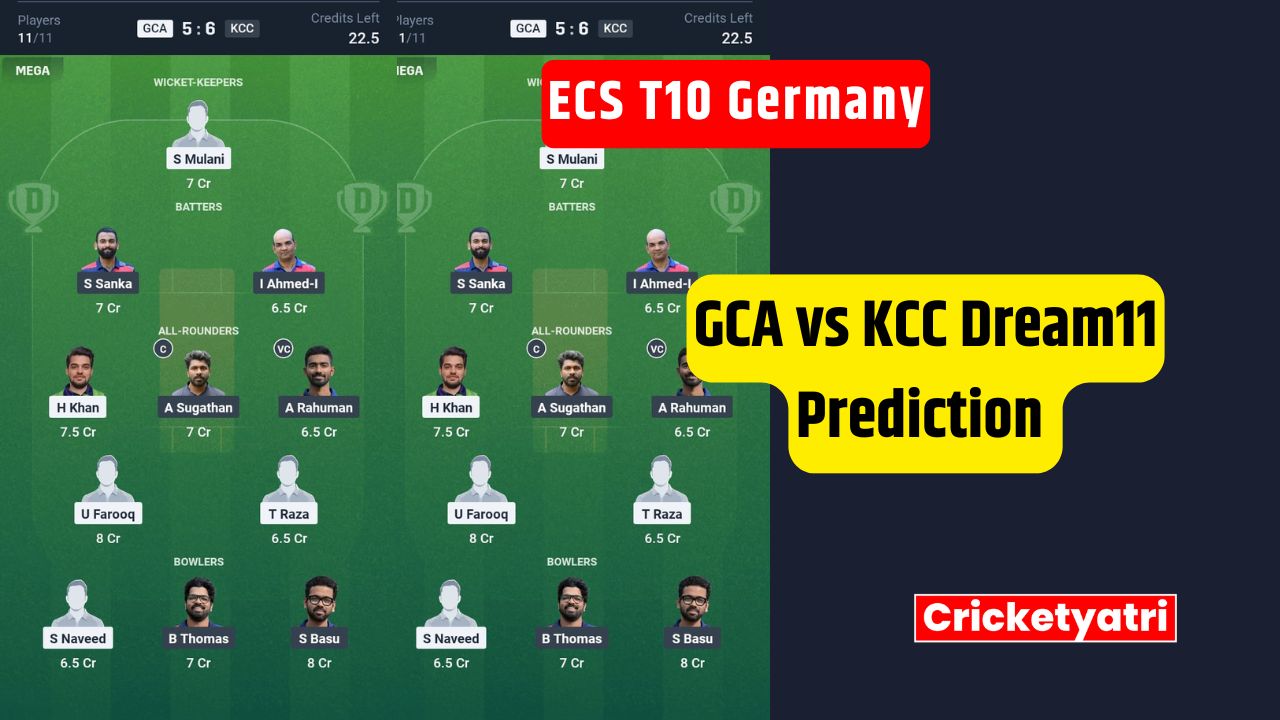 GCA vs KCC Dream11
