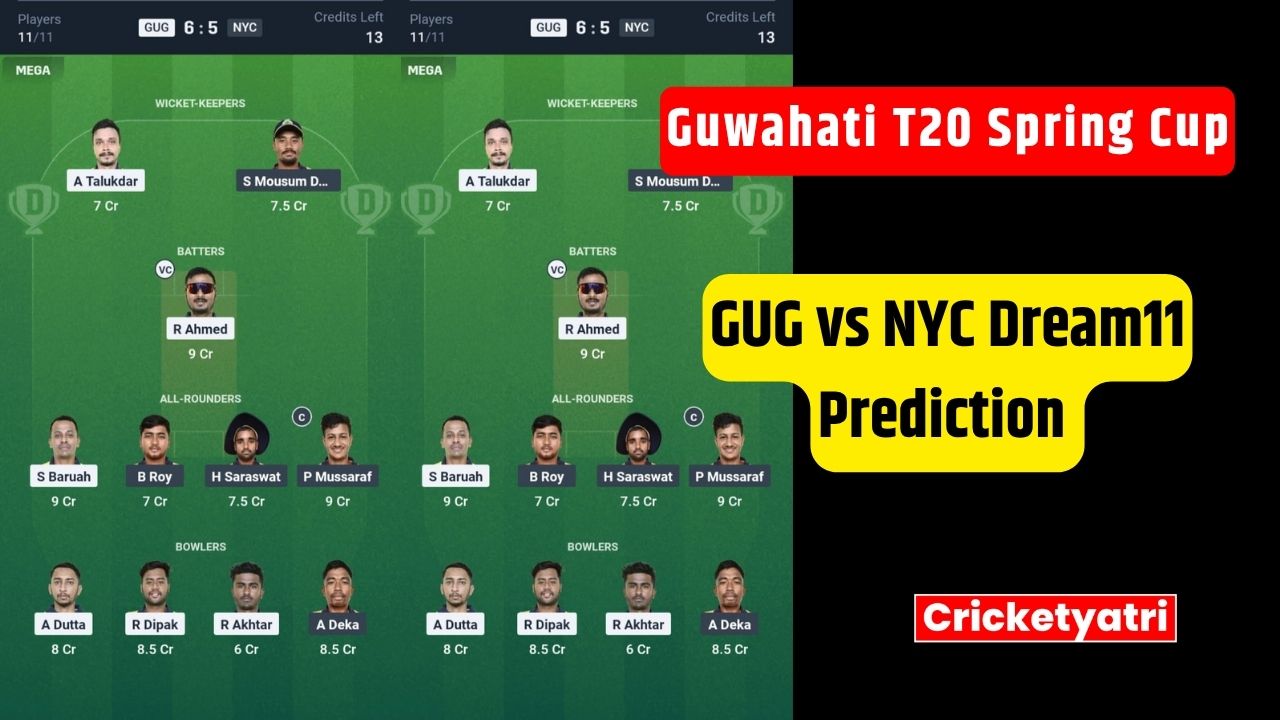 GUG vs NYC Dream11